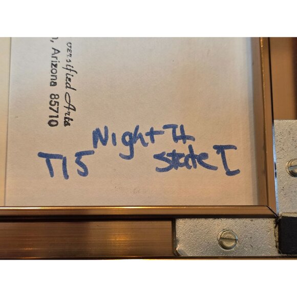 R.C. Gorman "Night" Framed Art Print Signed 7x8 Inches Gold Frame - Picture 5 of 11